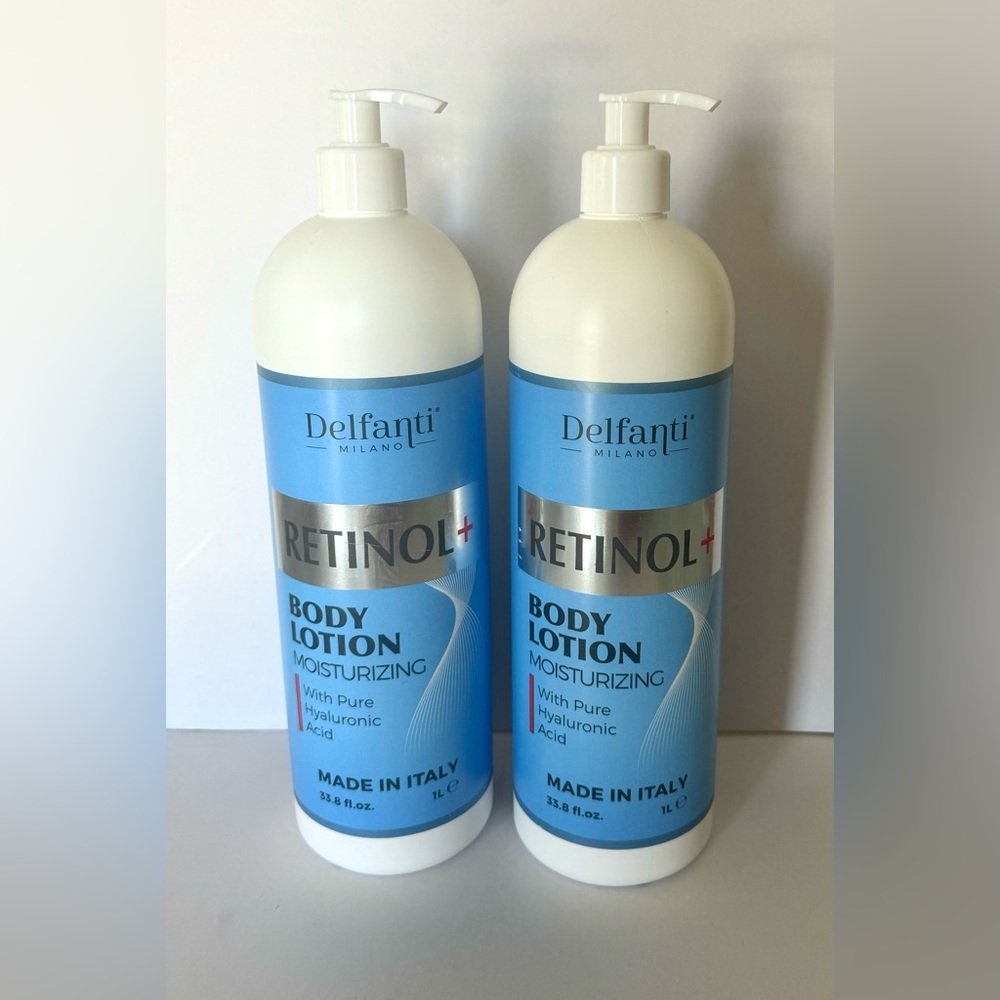 2-pack Delfanti MILANO ~ RETINOL MOISTURIZING BODY LOTION 33.8 Oz
